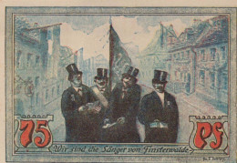 75 PFENNIG 1921 Stadt FINSTERWALDE Brandenburg DEUTSCHLAND Notgeld #PG315 - [11] Local Banknote Issues