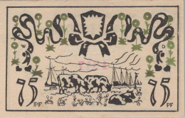 75 PFENNIG 1921 Stadt ELLERHOOP Schleswig-Holstein UNC DEUTSCHLAND #PB188 - [11] Local Banknote Issues