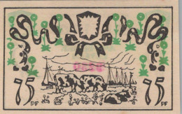 75 PFENNIG 1921 Stadt ELLERHOOP Schleswig-Holstein UNC DEUTSCHLAND #PB183 - [11] Local Banknote Issues