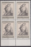 1969 , Mi 1312 ** (3) -  4er Block Postfrisch - 200 Jahre Albertina - Unused Stamps