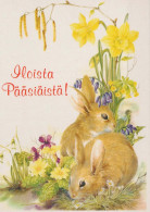 PASQUA CONIGLIO Vintage Cartolina CPSM #PBO521.IT - Easter