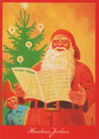 BABBO NATALE Buon Anno Natale Vintage Cartolina CPSM #PBL012.IT - Santa Claus
