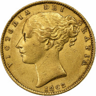 Grande-Bretagne, Victoria, Sovereign, 1862, Or, TTB+, KM:736.1 - 1 Sovereign