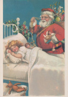 BABBO NATALE BAMBINO Natale Vintage Cartolina CPSM #PAK350.IT - Kerstman
