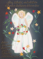 ANGELO Buon Anno Natale Vintage Cartolina CPSM #PAH170.IT - Angels