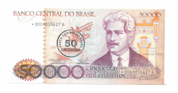 BRAZIL REPLACEMENT NOTE Star*A 50 CRUZADOS ON 50000 CRUZEIROS 1986 UNC P10996.6 - [11] Lokale Uitgaven