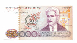 BRAZIL REPLACEMENT NOTE Star*A 50 CRUZADOS ON 50000 CRUZEIROS 1986 UNC P10984.6 - Lokale Ausgaben