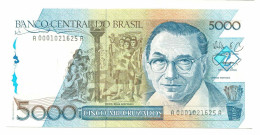 BRASIL 5000 CRUZEIROS 1988 C. Portinari UNC Paper Money Banknote #P10878.4 - Lokale Ausgaben