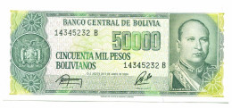 BOLIVIA 50 000 PESOS BOLIVIANOS 1984 AUNC Paper Money Banknote #P10811.4 - Lokale Ausgaben