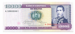 BOLIVIA 1 CENTAVO ON 10 000 PESOS BOLIVIANOS 1984 AUNC Paper Money #P10813.4 - [11] Emisiones Locales