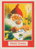 SANTA CLAUS Happy New Year Christmas Vintage Postcard CPSM #PBO070.GB - Santa Claus