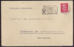 Deutsches Reich Brief EF Präsidenten Masch.-Stempel Kiel Schifffahrt Verkehrs - Lettres & Documents