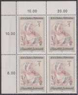 1969 , Mi 1313 ** (1) -  4er Block Postfrisch - 200 Jahre Albertina - Nuovi