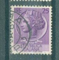 ITALIE - N°652 Oblitéré - Série Courante. Monnaie Syracusaine. - 1946-60: Gebraucht