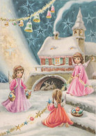 ANGEL CHRISTMAS Holidays Vintage Postcard CPSM #PAG976.GB - Angels