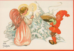 ANGEL CHRISTMAS Holidays Vintage Postcard CPSM #PAH357.GB - Angels