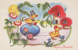 PASQUA POLLO UOVO Vintage Cartolina CPA #PKE406.IT - Easter
