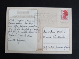 NOIRMOUTIER EN L'ILE - VENDEE - FLAMME SUR LIBERTE GANDON - LE CHATEAU ET L'EGLISE VUE DES MARAIS SALANTS - Mechanical Postmarks (Advertisement)