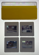 Diapositives (5) Représentant Une Maison Fleurie à Barentìn Avec La Propriétaire Et Sa Boîte De Rangement En Plastique - Diapositives (slides)