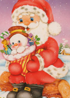 PÈRE NOËL NOËL Fêtes Voeux Vintage Carte Postale CPSM #PAK616.FR - Santa Claus