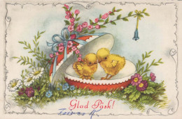 EASTER CHICKEN EGG Vintage Postcard CPA #PKE402.GB - Easter