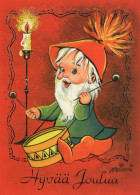 PAPÁ NOEL Feliz Año Navidad Vintage Tarjeta Postal CPSM #PBL277.ES - Santa Claus
