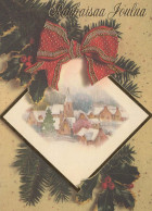 Feliz Año Navidad IGLESIA Vintage Tarjeta Postal CPSM #PAY408.ES - New Year