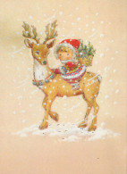 Feliz Año Navidad GNOMO Vintage Tarjeta Postal CPSM #PAY474.ES - New Year