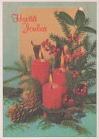 Feliz Año Navidad VELA Vintage Tarjeta Postal CPSM #PAW334.ES - New Year