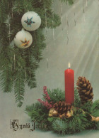 Feliz Año Navidad VELA Vintage Tarjeta Postal CPSM #PAV546.ES - Nieuwjaar