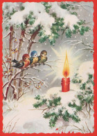 Feliz Año Navidad VELA Vintage Tarjeta Postal CPSM #PAV363.ES - Nieuwjaar