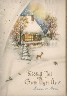 Bonne Année Noël Vintage Carte Postale CPSMPF #PKG257.FR - Nieuwjaar