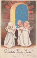 ANGE Noël Vintage Carte Postale CPSMPF #PKD389.FR - Engelen