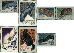 63148 MNH UNION SOVIETICA 1967 ANIMALES DIVERSOS PARA ABRIGO - ...-1857 Vorphilatelie