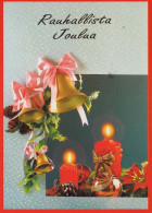 Neujahr Weihnachten KERZE Vintage Ansichtskarte Postkarte CPSM #PAZ572.DE - Nouvel An