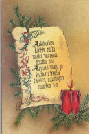 Neujahr Weihnachten KERZE Vintage Ansichtskarte Postkarte CPSM #PAV117.DE - Neujahr