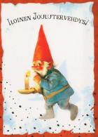 Neujahr Weihnachten GNOME Vintage Ansichtskarte Postkarte CPSM #PAU448.DE - Neujahr