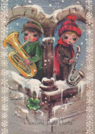 Neujahr Weihnachten KINDER Vintage Ansichtskarte Postkarte CPSM #PAU041.DE - Neujahr