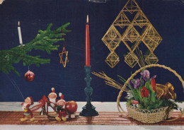 Neujahr Weihnachten KERZE Vintage Ansichtskarte Postkarte CPSM #PAT611.DE - New Year