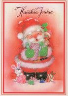 WEIHNACHTSMANN SANTA CLAUS WEIHNACHTSFERIEN Vintage Postkarte CPSM #PAK547.DE - Santa Claus