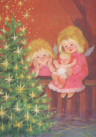 ENGEL WEIHNACHTSFERIEN Feiern & Feste Vintage Ansichtskarte Postkarte CPSM #PAH854.DE - Angels