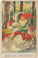 PAPÁ NOEL Feliz Año Navidad Vintage Tarjeta Postal CPSMPF #PKG316.ES - Santa Claus