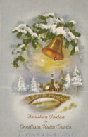Feliz Año Navidad CAMPANA Vintage Tarjeta Postal CPSMPF #PKD576.ES - Neujahr