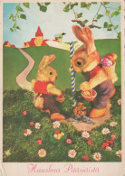 PASCUA CONEJO Vintage Tarjeta Postal CPSM #PBO518.ES - Easter
