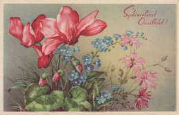 FLOWERS Vintage Ansichtskarte Postkarte CPA #PKE715.DE - Flowers