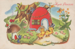 OSTERN HUHN EI Vintage Ansichtskarte Postkarte CPA #PKE405.DE - Easter