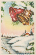 Neujahr Weihnachten BELL Vintage Ansichtskarte Postkarte CPSMPF #PKD516.DE - New Year