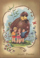 OSTERN KINDER Vintage Ansichtskarte Postkarte CPSM #PBO328.DE - Easter