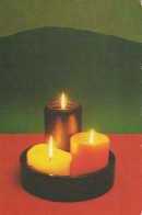 Neujahr Weihnachten KERZE Vintage Ansichtskarte Postkarte CPSM #PBN890.DE - Neujahr