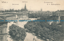 R126914 Parliament. Rathaus. Franzensring K. K. Hofburgtheater. Wien. B. Hopkins - World